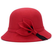 Women Hat Womens Fedora Hats Chapeau Noir Top Hat Fall Winter Hats Wool Bowler Chapeau Homme Feutre Designer Elegant Woman Hat 2024 - buy cheap