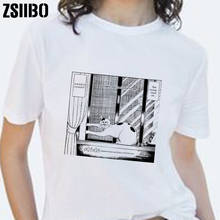 Женская рубашка, винтажная рубашка с принтом в стиле Харадзюку, в стиле панк 2024 - купить недорого