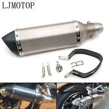 Universal Modified Motorcycle Exhaust Muffler with DB Killer For Yamaha MT07 MT09 MT10 FZ07 FZ09 FZ6 FAZER FZ6R FZ8 2024 - buy cheap
