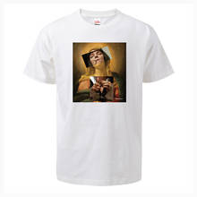 Camisetas de Pulp Fiction de la Virgen María para hombres, divertidas camisetas Vintage de algodón, Camiseta masculina de manga corta a la moda, verano 2019 2024 - compra barato