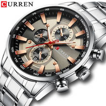 CURREN Watch Men's Wristwatch with Stainless Steel Band Fashion Quartz Clock Chronograph Luminous pointers Unique Sports Watches 2024 - buy cheap