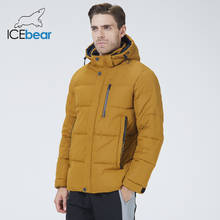 ICEbear 2021 новая зимняя мужская куртка с капюшоном мужское пальто с большим карманом модная брендовая мужская одежда MWD21801I 2024 - купить недорого