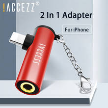 !ACCEZZ 2 IN 1 Lighting Adapter Charging Listening For iPhone 7 8 Plus Earphone 3.5mm Jack Charge Splitter For Iphone XS MAX XR 2024 - buy cheap