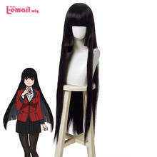 L-email wig Kakegurui Yumeko Jabami Cosplay Wigs Kakegurui Cosplay Long Black Wig with Bangs Heat Resistant Synthetic Hair 2024 - buy cheap