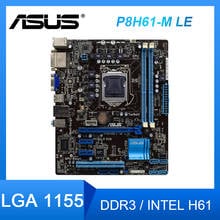 ASUS P8H61-M LE LGA 1155 Motherboard DDR3 Intel H61PCI-E 2.0 SATA 2 1×PCI-E X16 USB2.0 DVI  For  Core i3-2125 i7-2700K CPUS 2024 - buy cheap