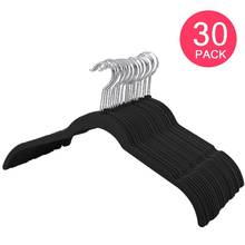 30 unidades/pacote cabides de roupas elegantes magros não-deslizamento nenhum traço rack de roupas rotatable para ternos camisas casacos de armazenamento de camisola 2024 - compre barato