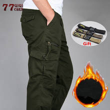 Men's Winter Warm Thick Pants Double Layer Fleece Military Army Camouflage Tactical Cotton Long Trousers Men Baggy Cargo Pants 2024 - buy cheap