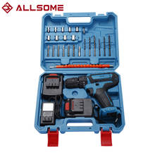 ALLSOME 32V 2 Speed Power Drills 6000mah Cordless Drill 3 IN1 Electric Screwdriver Hammer Hand Drill 2024 - buy cheap