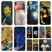 Gran arte estética van Gogh Mona Lisa de la cubierta de la caja del teléfono para iPhone 11 Pro 7 8 Plus XR XS Max 4 5 5S SE 6 6s Funda estuche de casos 2024 - compra barato