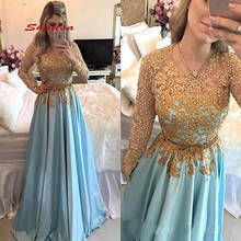 Long Sleeve Lace Evening Dresses Party Plus Size Sexy Ladies Women Prom Formal Dresses Evening Gown 2024 - buy cheap