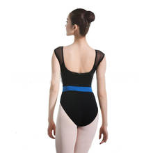 Женский балетный купальник с коротким рукавом, черный, из хлопка и спандекса 2024 - купить недорого