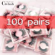 Colash custom box false eyelashes Natural 100% handmade sexy Soft eye lashes Mink Eyelashes Square 100 box 2024 - buy cheap