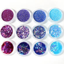 12 Boxes/set Chameleon Nail Glitter Sequins Mermaid Flakes Shiny Hexagon Shape Slices Nails Art Decorations DIY Polish Manicure 2024 - buy cheap