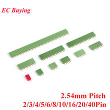 10pcs 2.54mm Passo Única Linha Pin Feminino Cabeçalho Female Conector Do Soquete 1X2/3/ 4/5/6/8/10/16/20/40Pin PCB Para Arduino 2024 - compre barato