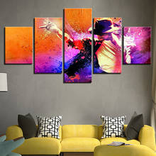 HD Canvas Art Painting For Living Room Wall Decor 5 Pieces Michael Jackson Breaking Picture Colorful Music 2024 - buy cheap