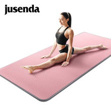 Jusenda-esterilla de Yoga antideslizante, 10/15mm, antideslizante, mate, resistente al desgarro, para gimnasio, Pilates, con correa para bolsa de Yoga 2024 - compra barato