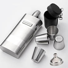 Hip Flask Set Portable Liquor Whisky Flask 12 Ounce 350ml Big 304 Stainless Steel Flask Canteen Wine Bottle with 4 Cups 1 Funnle 2024 - buy cheap