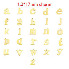 Letras do alfabeto de aço inoxidável 100%, charme de letras metálicas, espelhadas, atacado, 26 peças 2024 - compre barato