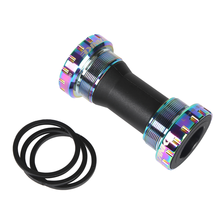 Peças de suporte para bicicleta de estrada mtb, coloridas, bb68/73mm, rolamento externo 24mm, arco-íris, eixo bb para shimano prowheel gxp, conjunto de rolamento 2024 - compre barato