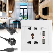 2.1A Dual USB Socket Charger AC/DC Power Adapter Plug Outlet Panel w/Switch New Drop ship Dropship 2024 - buy cheap