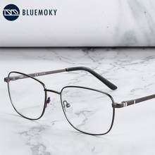 BLUEMOKY Rectangle Titanium Alloy Glasses Frames Anti Blue Light Lens Business Style Male Square Myopia Prescription Eyeglasses 2024 - buy cheap