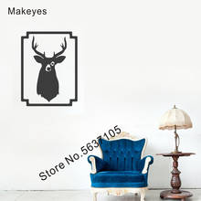 Makeyes Moose Wall Sticker Animals Moose Head Art Decoration Wall Decals Home Livingroom Decoration Wallpaper Murals Deer Q792 2024 - buy cheap