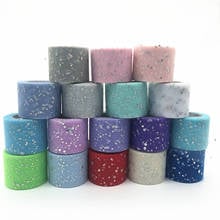 5Yards/roll 5cm Glitter Sequin Tulle Roll Tutu Fabric Wedding Decoration Organza Laser DIY Crafts Birthday Party Supplies White 2024 - buy cheap