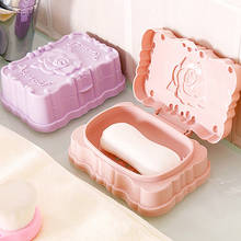 Rose Carved Portable Soap Box Case Holder Container Wash Dust-proof Home Bathroom Accessories Soap Dish Storage Case 2024 - buy cheap