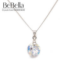 BeBella-collar con colgante de cristal redondo para mujer y niña, joyería de Swarovski, regalo de Navidad para amantes 2024 - compra barato
