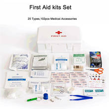 First aid kit 102Pcs Bandage Adhesive Plaster Medical Accessories Home Medical Kit Outdoor Travel Camping Injury Emergency Kit 2024 - buy cheap