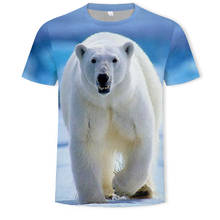 2019 new fashion Russian bear animal men's t-shirt fashion casual  shark funny t-shirt O-neck tshirt homme short sleeve oversize 2024 - buy cheap
