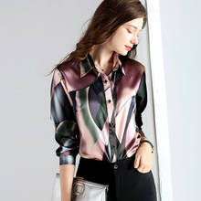 2020 Spring Fashion 92% Silk Blouse Office Women's Shirt Long Sleeve Women Tops Blouses Plus Size blusa feminina B180680 2024 - buy cheap