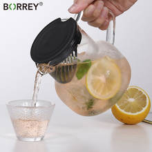 BORREY1L Transparent Borosilicate Glass Teapot Heat-Resistant Large Clear Tea Pot Flower Tea Set Puer Kettle Teapot Holder Base 2024 - buy cheap