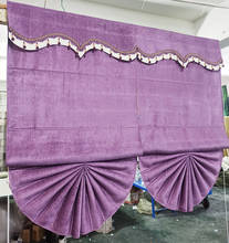 Verahome Purple velvet Roman short window curtains for bedroom living room kitchen Valance window Treatments 2024 - buy cheap