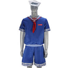 Stranger Things Season 3 Scoops Ahoy Robin Cosplay Costume Adult Uniform Working Sailor Suit Halloween Carnival Party C75709AD 2024 - buy cheap
