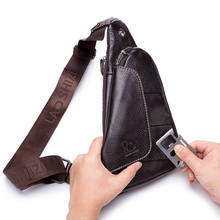 Bolsa transversal de couro genuíno, bolsa triangular mensageiro com ombro para viagem e negócios 2024 - compre barato