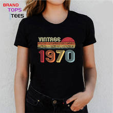 Винтажные 1970 оригинальных запасных частей футболка для женщин 50 лет футболка сделано в 1970 футболка для женщин в стиле ретро 50th на день рождения Подарочная футболка 2024 - купить недорого