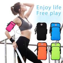 Outdoor Running Men Women Arm Bags for Phone Money Keys Outdoor Fitness Sports Arm Package Bag with Headset Hole Music Bags 2021 2024 - buy cheap