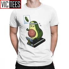 Men's Avo-Cardio Monday Avocado T Shirt Humor Vegan Funny Guacamole Cartoon Food Cute Cotton Winter T-Shirt 2024 - buy cheap