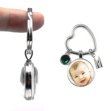 Personalizeds Heart-shaped Keychain Loved One Photo Your Baby Child Mom Dad Pendants Custom Grandparent Gift Family Member Gift 2024 - buy cheap