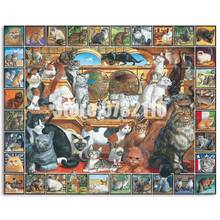 5D Diy Diamond Painting Cats Cross Stitch Embroidery Wall Sticker Diamond Mosaic animals Christmas Full Square Rhinestone 2024 - buy cheap