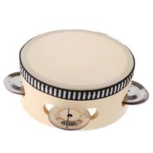 Hand Held Tambourine Drum Metal Jingles Percussion Musical Educational Toy Instrument for KTV Party Favors (4 inch) 2024 - buy cheap