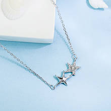 Moda starfish pingente colar elegante charme feminino clavícula corrente requintado senhora jóias de casamento presente 2024 - compre barato