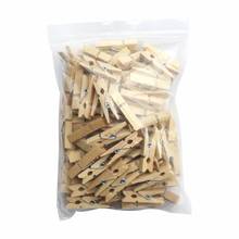 100pcs small mini Size wood photo clips clothespin craft decoration Clips pegs Snack Clips 2024 - buy cheap