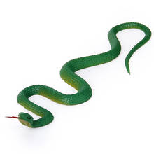 Juguete de plástico suave de simulación de serpiente, juguete con punta de goma, color verde 2024 - compra barato
