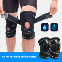 1pcs Elastic Knee Support Sports Training Brace Kneepads Adjustable Patella Silicone Knee Pads Hole Kneepad Sport Safety 2024 - buy cheap