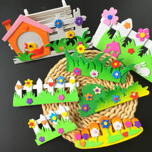Adesivo de parede decorativo pequena de espuma eva, flores, brinquedos artesanais coloridos para crianças, aprendizagem precoce da casa, sala de aula, diy 2024 - compre barato