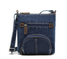 Bolsa casual vintage jeans feminina, pequena bolsa de mão azul, mais vendidos, para moças, bolsa de mão, crossbody, famosa, bolsa de ombro, carteiro, vintage 2024 - compre barato