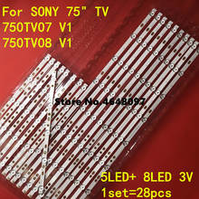 100% New 28pcs/Kit LED strips for SONY 75 TV KDL 75W850C KDL 75W855C S750HF59 750TV07 V1 750TV08 V1 CX 75S01E02 2024 - buy cheap