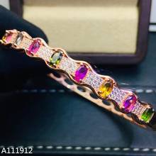 KJJEAXCMY fine jewelry natural Tourmaline 925 sterling silver new women hand bracelet wristband support test beautiful 2024 - buy cheap